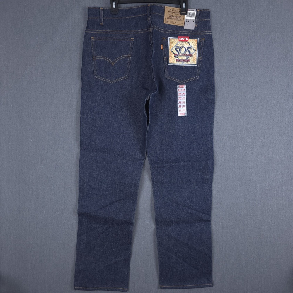 Vintage Levis 505 Orange Tab Jeans Mens 38x30 (Fits 38x32) USA New Deadstock